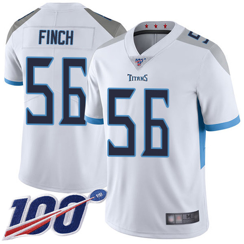 Tennessee Titans Limited White Men Sharif Finch Road Jersey NFL Football #56 100th Season Vapor Untouchable->youth nfl jersey->Youth Jersey
